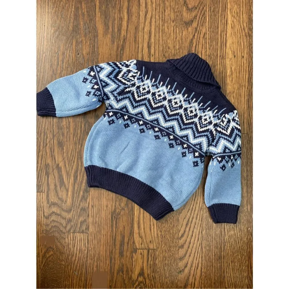 NEW GYMBORee Baby 6-12 Months Blue Navy Shawl Collar Sweater
